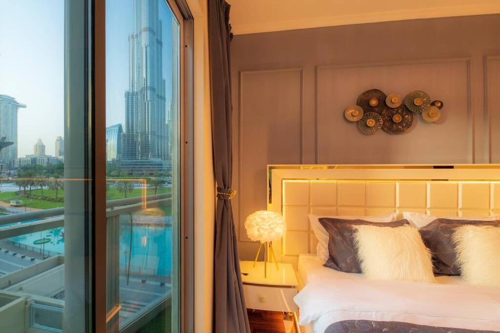 First Class 2Br With Full Burj Khalifa And Fountain View Dubái Exterior foto